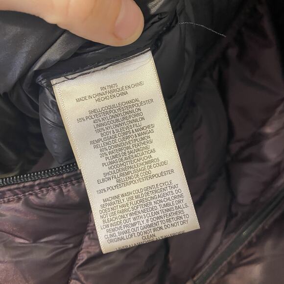 BCBGeneration Ultra Lightweight Packable Down Puffer Jacket Womens Raisin Small - Picture 5 of 7